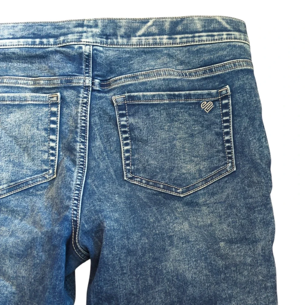 JUSTICE Girls 16 Plus Blue Distressed Skinny Jeans Casual School Medium Rinse
